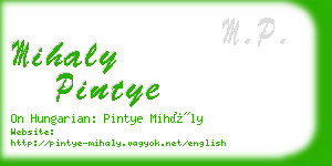 mihaly pintye business card